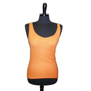 Michael Stars Ribbed Tank Top Orange One Size